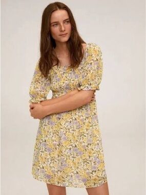 Mango floral mini floral dress.